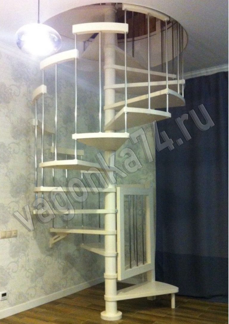 Деревянная Лестница Prosto SPIRAL на vagonka74