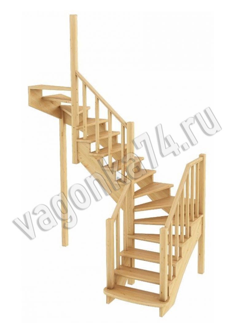 Деревянная Лестница К-021М на vagonka74