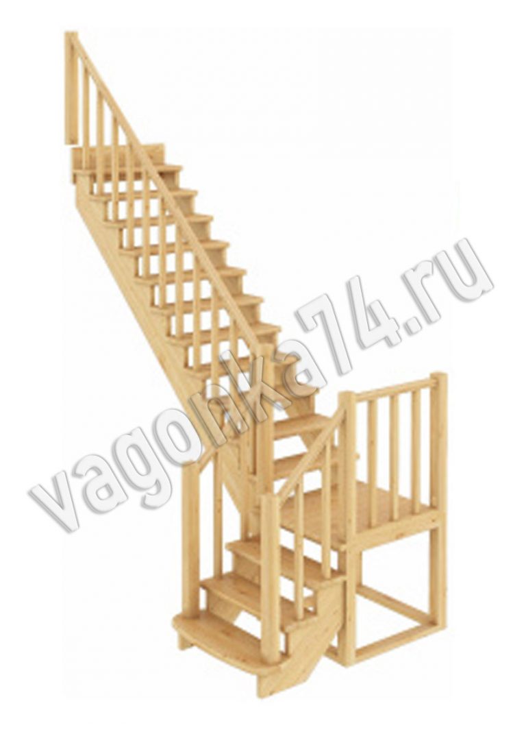 Деревянная Лестница К-022М на vagonka74
