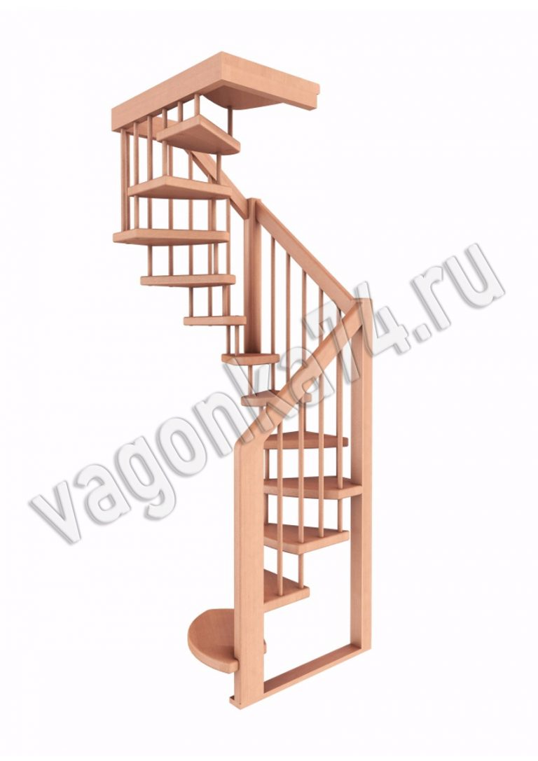 Деревянная Лестница ЛВ-1.0м на vagonka74