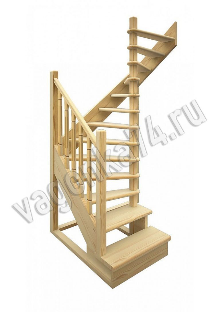 Деревянная Лестница ЛЕС-03 на vagonka74