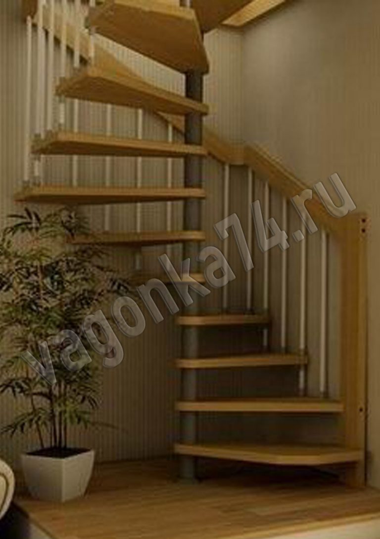 Деревянная Лестница из бука ЛВ-1.2Б на vagonka74